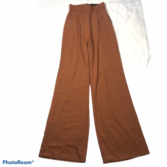naked wardrobe Pants - Naked wardrobe tan brown wide leg pants size s